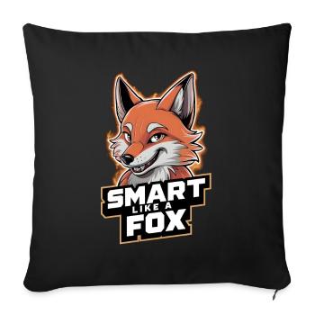 Smart like a fox - Sofa pillowcase 17,3'' x 17,3'' (45 x 45 cm) - black - Front