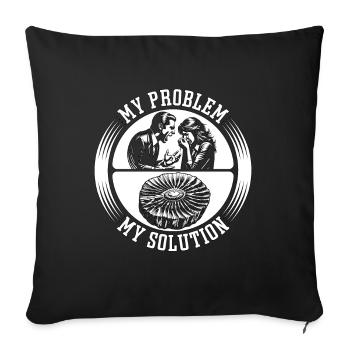 Fossil Hunter My Problem My Pictogram Mom Dad - Sofakissenbezug 45 x 45 cm - Schwarz - Vorne