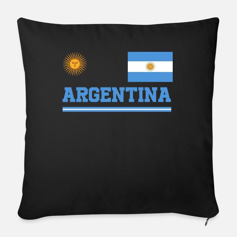 Argentinien Geschenk Argentina Argentine Flagge - Sofakissenbezug 45 x 45 cm - Schwarz