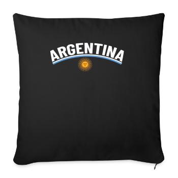 Argentinien Geschenk Argentina Argentine Flagge - Sofakissenbezug 45 x 45 cm - Schwarz - Vorne