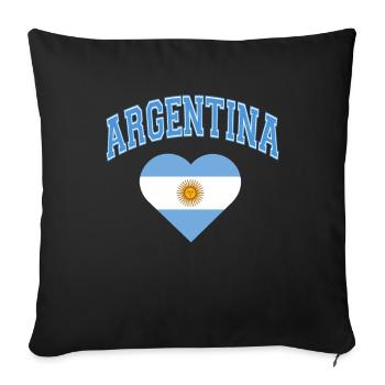 Argentina Gift Argentina Argentine Flag - Sofa pillowcase 17,3'' x 17,3'' (45 x 45 cm) - black - Front