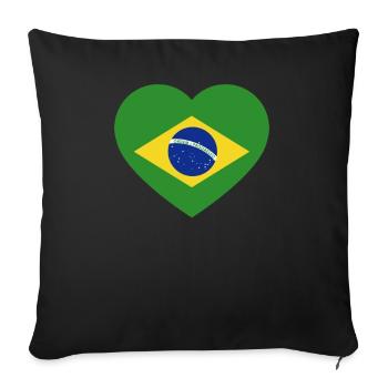 Brésil Brésil Maillot brésilien Rio de Janeiro - Housse de coussin décorative 45 x 45 cm - noir - Devant