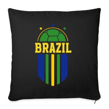 Brazil Brazil shirt Brazilian Rio de Janeirao - Sofa pillowcase 17,3'' x 17,3'' (45 x 45 cm) - black - Front