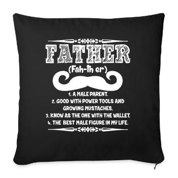 Father Good With Power Tools Father's day - Sofa pillowcase 17,3'' x 17,3'' (45 x 45 cm) - black - Front