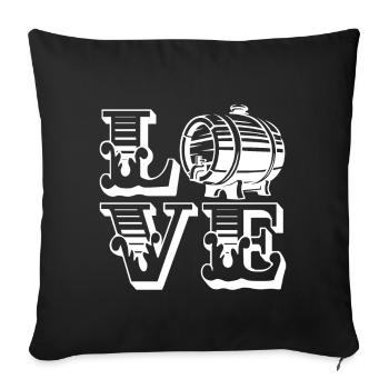 Beer Brewing Love Beer Brewing - Sofa pillowcase 17,3'' x 17,3'' (45 x 45 cm) - black - Front