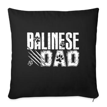 Funny Balinese Cat Dad - Sofa pillowcase 17,3'' x 17,3'' (45 x 45 cm) - black - Front