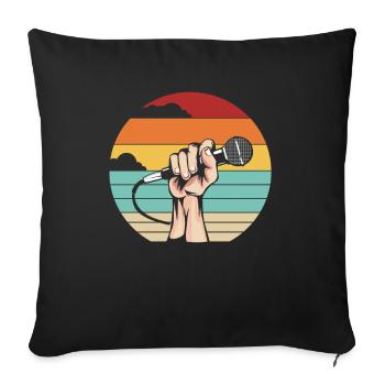 Retro Opera House Tenor Singer Vocalist Lover - Sofa pillowcase 17,3'' x 17,3'' (45 x 45 cm) - black - Front