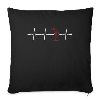 Heartbeat Opera House Tenor Singer Vocalist Opera - Sofa pillowcase 17,3'' x 17,3'' (45 x 45 cm) - black - Front