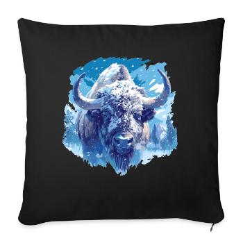 Bisons Bison - Sofa pillowcase 17,3'' x 17,3'' (45 x 45 cm) - black - Front