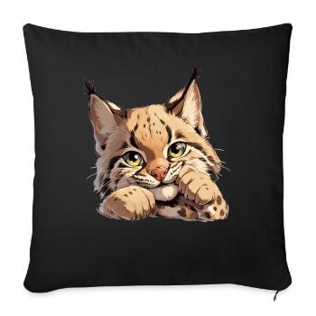 Bobcats Rotluchse Rotluchs Luchs - Sofakissenbezug 45 x 45 cm - Schwarz - Vorne