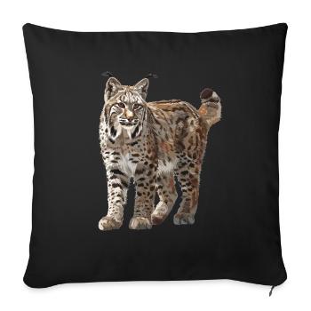 Bobcats Rotluchse Rotluchs Luchs - Sofakissenbezug 45 x 45 cm - Schwarz - Vorne