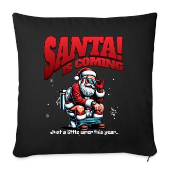 Santa Claus Christmas Men & Women - Sofa pillowcase 17,3'' x 17,3'' (45 x 45 cm) - black - Front
