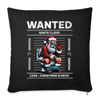 Santa Claus Christmas Men & Women - Sofa pillowcase 17,3'' x 17,3'' (45 x 45 cm) - black - Front