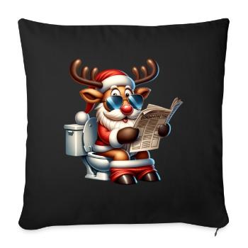 Santa Claus Christmas Men & Women - Sofa pillowcase 17,3'' x 17,3'' (45 x 45 cm) - black - Front