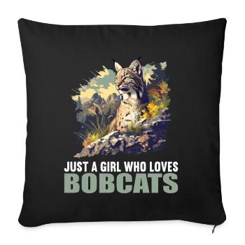 Bobcats Rotluchse Rotluchs Luchs - Sofakissenbezug 45 x 45 cm - Schwarz - Vorne