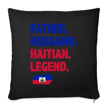 Vacances Haïti Caraïbes - Housse de coussin décorative 45 x 45 cm - noir - Devant