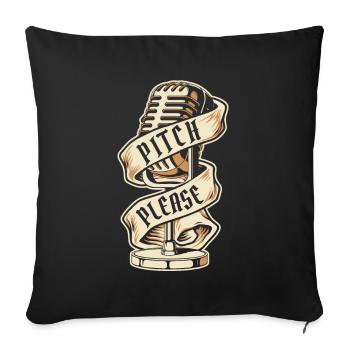 Pitch Please Opéra House Chanteur Ténor Chanteur - Housse de coussin décorative 45 x 45 cm - noir - Devant