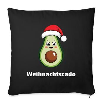 Christmas Cado - Funny Avocado - Sofa pillowcase 17,3'' x 17,3'' (45 x 45 cm) - black - Front