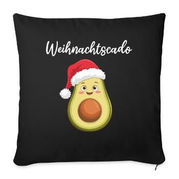 Christmas Cado - Funny Avocado - Sofa pillowcase 17,3'' x 17,3'' (45 x 45 cm) - black - Front