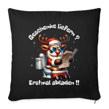 Santa Claus Christmas Men & Women - Sofa pillowcase 17,3'' x 17,3'' (45 x 45 cm) - black - Front
