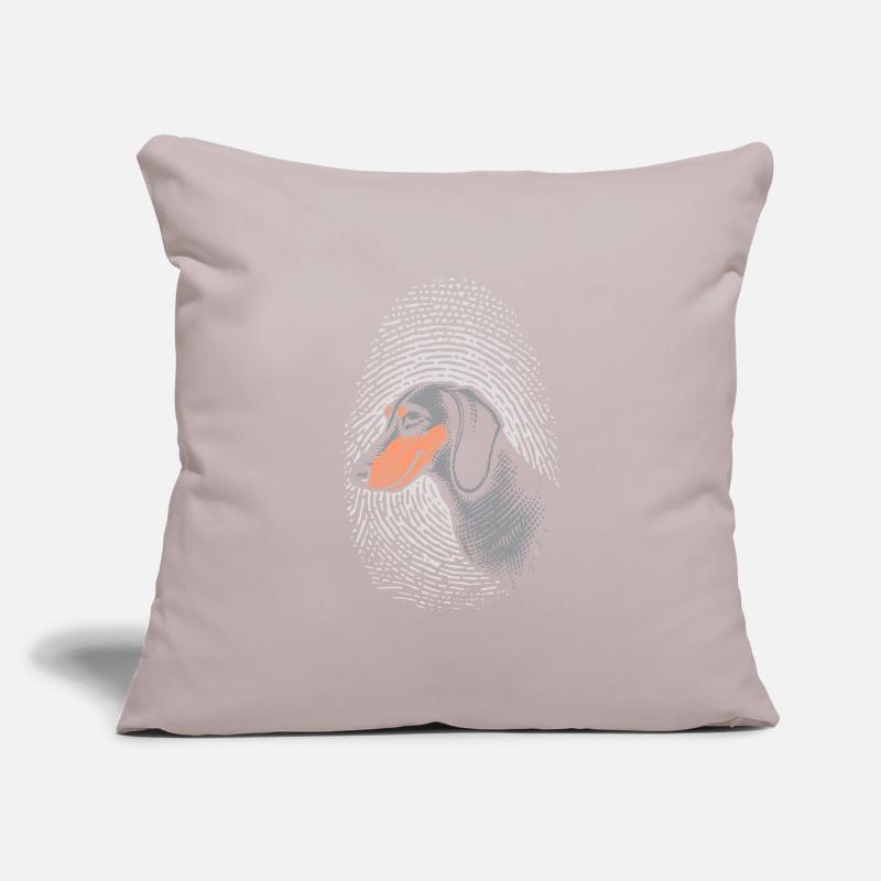 Teckel Empreinte digitale Teckel créatif Housse de coussin décorative 45 x 45 cm