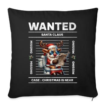 Santa Claus Christmas Men & Women - Sofa pillowcase 17,3'' x 17,3'' (45 x 45 cm) - black - Front