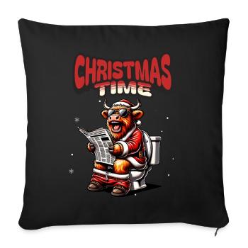 Santa Claus Christmas Men & Women - Sofa pillowcase 17,3'' x 17,3'' (45 x 45 cm) - black - Front