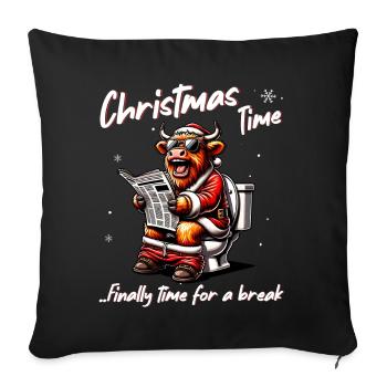 Santa Claus Christmas Men & Women - Sofa pillowcase 17,3'' x 17,3'' (45 x 45 cm) - black - Front