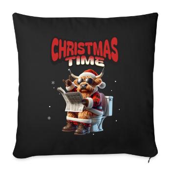 Santa Claus Christmas Men & Women - Sofa pillowcase 17,3'' x 17,3'' (45 x 45 cm) - black - Front