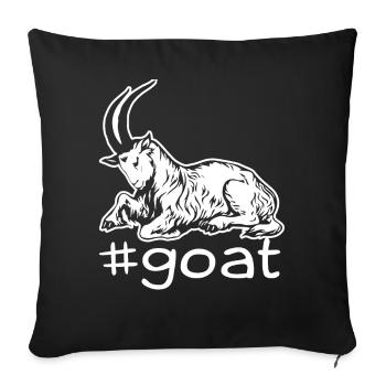 Funny Goat Hashtag - Sofa pillowcase 17,3'' x 17,3'' (45 x 45 cm) - black - Front