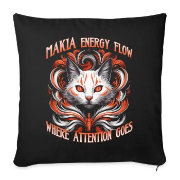 Makia Hawaiian Philosophy Huna Principles Design - Sofa pillowcase 17,3'' x 17,3'' (45 x 45 cm) - black - Front