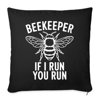 Beekeeper Saying Beekeeping Bee Funny Beekeeper Gift - Sofa pillowcase 17,3'' x 17,3'' (45 x 45 cm) - black - Front