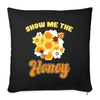 Beekeeper Show Me The Honey Bee Friends Beekeeping - Sofa pillowcase 17,3'' x 17,3'' (45 x 45 cm) - black - Front