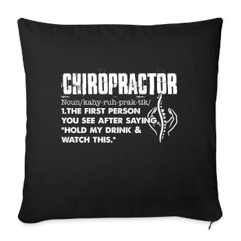 Chiropractor Definition - Sofa pillowcase 17,3'' x 17,3'' (45 x 45 cm) - black - Front