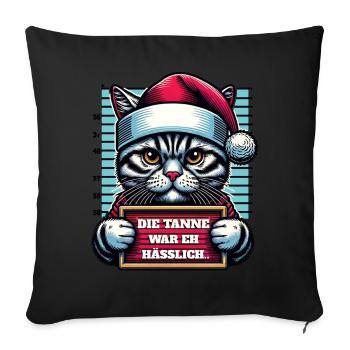 Santa Claus Funny Cats Christmas - Sofa pillowcase 17,3'' x 17,3'' (45 x 45 cm) - black - Front