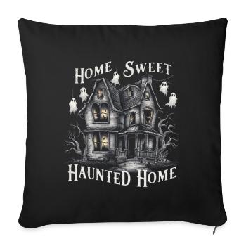 Home Sweet Haunted Home - Spooky Haunted House - Sofa pillowcase 17,3'' x 17,3'' (45 x 45 cm) - black - Front