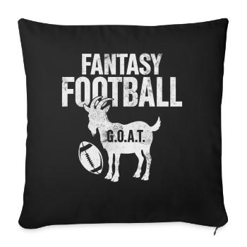 Fantasy Football GOAT Commissioner Draft Kicker - Sofa pillowcase 17,3'' x 17,3'' (45 x 45 cm) - black - Front