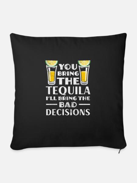 Tequila - Sofakissenbezug 45 x 45 cm - Schwarz