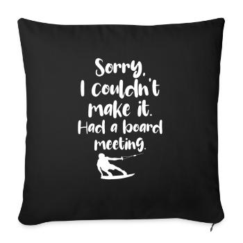 Wakeboard Wakeboarder Wakeboard Cadeau - Housse de coussin décorative 45 x 45 cm - noir - Devant