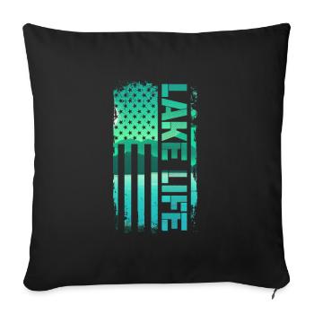 Wakeboard Wakeboarder Wakeboard Cadeau - Housse de coussin décorative 45 x 45 cm - noir - Devant