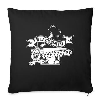 Blacksmith Blacksmith Grandpa - Sofa pillowcase 17,3'' x 17,3'' (45 x 45 cm) - black - Front