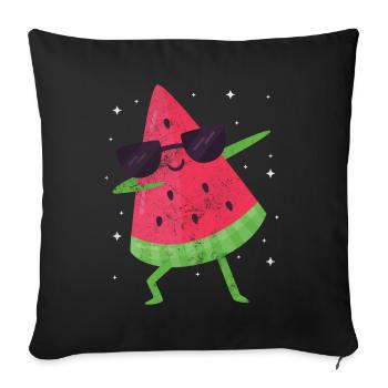 Watermelon - Sofa pillowcase 17,3'' x 17,3'' (45 x 45 cm) - black - Front