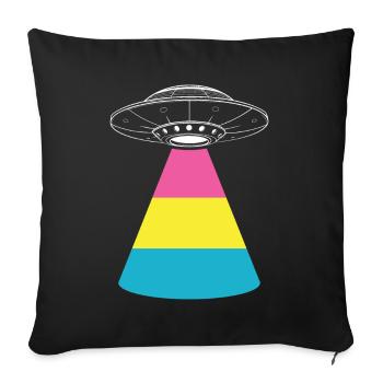 OVNI extraterrestre Galaxie extraterrestre Geschnek - Housse de coussin décorative 45 x 45 cm - noir - Devant