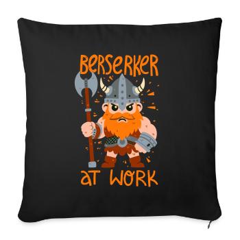 Berserker à l’œuvre - Housse de coussin décorative 45 x 45 cm - noir - Devant