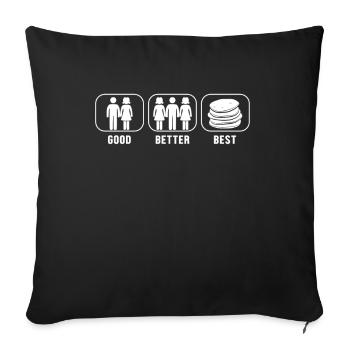 Bon Meilleur Meilleures Recettes de Crêpes Flapjack - Housse de coussin décorative 45 x 45 cm - noir - Devant