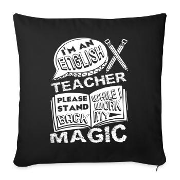 English Teacher I'm An English Teacher - Sofa pillowcase 17,3'' x 17,3'' (45 x 45 cm) - black - Front