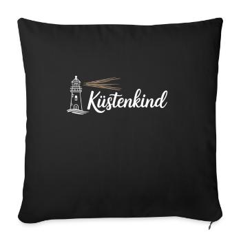 Küstenkind - Sofakissenbezug 45 x 45 cm - Schwarz - Vorne