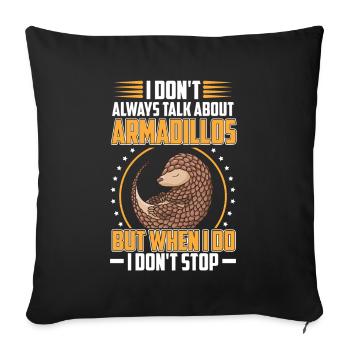 Armadillo Armadillo Talk about Armadillo - Sofa pillowcase 17,3'' x 17,3'' (45 x 45 cm) - black - Front