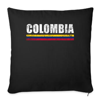Colombie Colombie Medellín Vacances Bogota Cali - Housse de coussin décorative 45 x 45 cm - noir - Devant