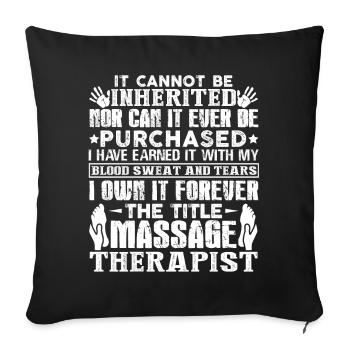 Massage Therapist Forever Title Massage Therapist - Sofa pillowcase 17,3'' x 17,3'' (45 x 45 cm) - black - Front